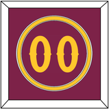 Arizona State Baseball Number - Alternate Maroon - Double Mat 2