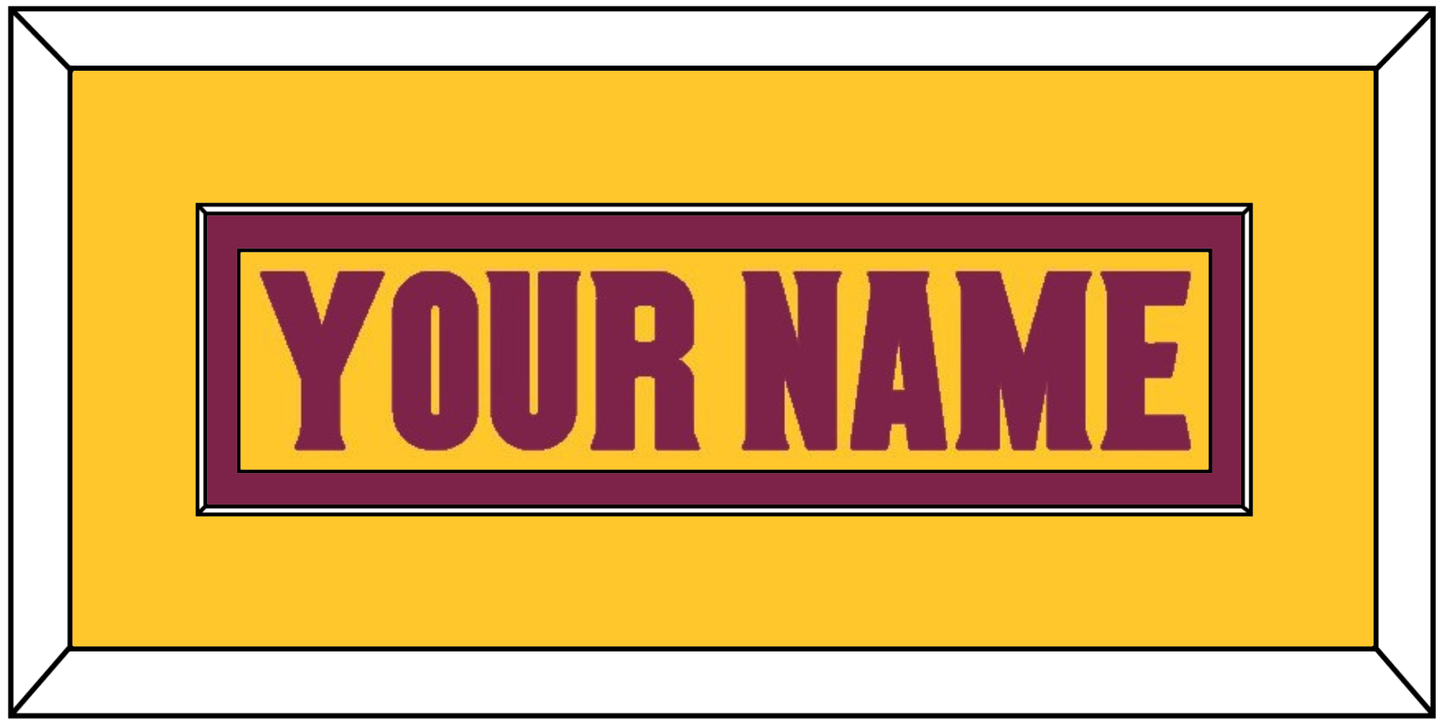 Arizona State Hockey Nameplate - Heritage Gold (2019-2024) - Essential Tier 2