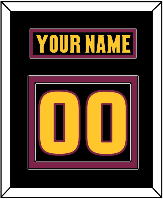 Arizona State Hockey Nameplate & Number (Back) - Alternate Black (2018-2024) - Signature Tier 2