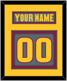 Arizona State Hockey Nameplate & Number (Back) - Alternate Dark Gray (2019-2024) - Double Mat 4