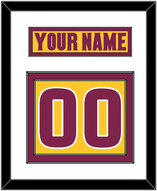 Arizona State Hockey Nameplate & Number (Back) - Heritage Gold (2019-2024) - Signature Tier 1