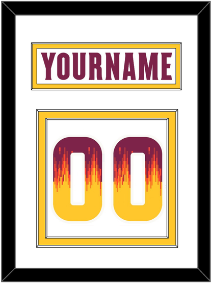 Arizona State Hockey Nameplate & Number (Back) - Home White Digiflame (2022-2024) - Signature Tier 1