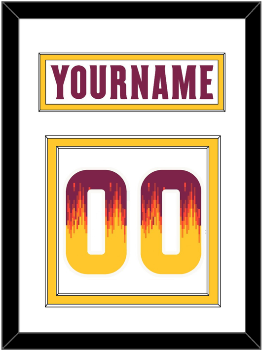Arizona State Hockey Nameplate & Number (Back) - Home White Digiflame (2022-2024) - Signature Tier 1