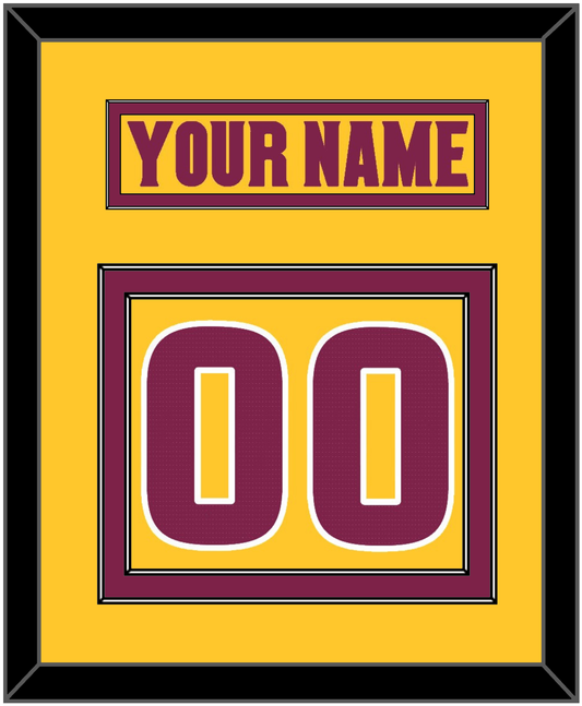 Arizona State Hockey Nameplate & Number (Back) - Heritage Gold (2019-2024) - Signature Tier 2