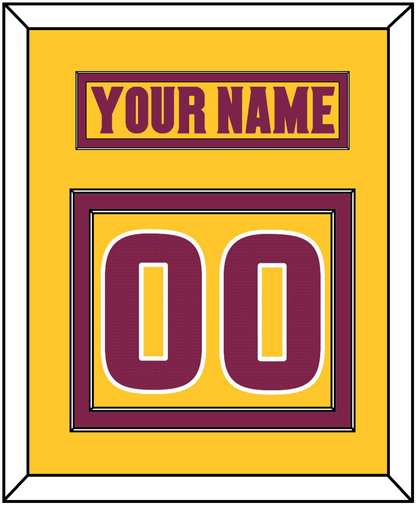 Arizona State Hockey Nameplate & Number (Back) - Heritage Gold (2019-2024) - Signature Tier 2