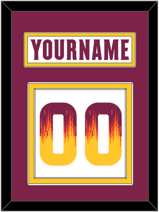 Arizona State Hockey Nameplate & Number (Back) - Home White Digiflame (2022-2024) - Signature Tier 3