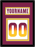 Arizona State Hockey Nameplate & Number (Back) - Home White Digiflame (2022-2024) - Double Mat 3