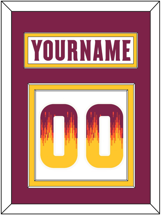 Arizona State Hockey Nameplate & Number (Back) - Home White Digiflame (2022-2024) - Signature Tier 3