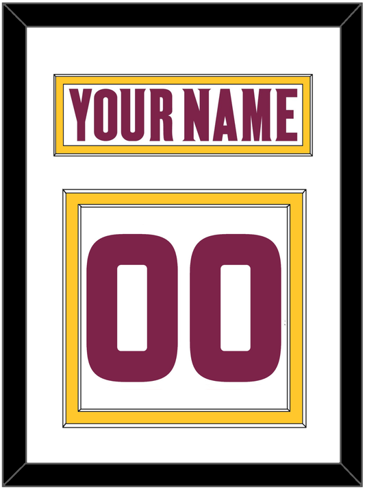 Arizona State Hockey Nameplate & Number (Back) - Home White (2021-2022) - Signature Tier 1