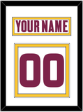 Arizona State Hockey Nameplate & Number (Back) - Home White (2021-2022) - Double Mat 1