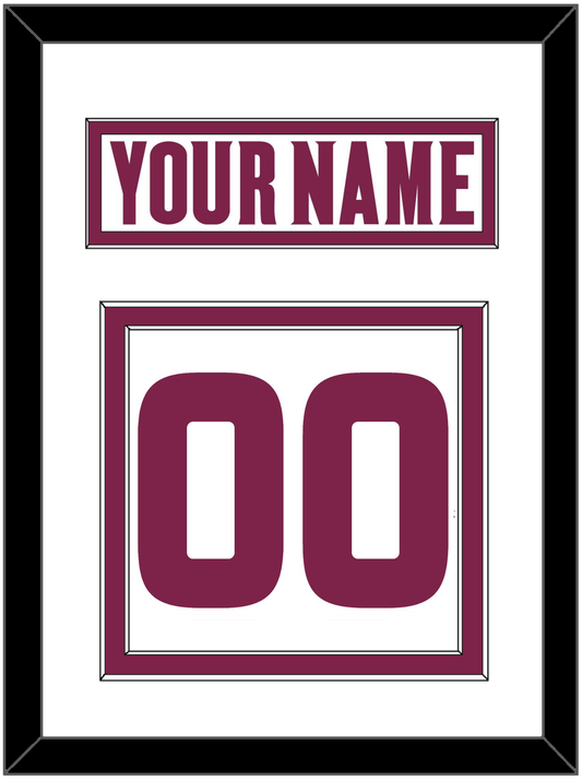 Arizona State Hockey Nameplate & Number (Back) - Home White (2021-2022) - Signature Tier 2
