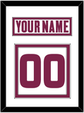 Arizona State Hockey Nameplate & Number (Back) - Home White (2021-2022) - Double Mat 2