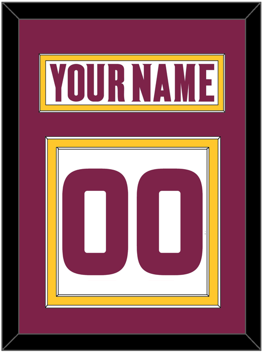 Arizona State Hockey Nameplate & Number (Back) - Home White (2021-2022) - Signature Tier 3