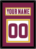 Arizona State Hockey Nameplate & Number (Back) - Home White (2021-2022) - Double Mat 3