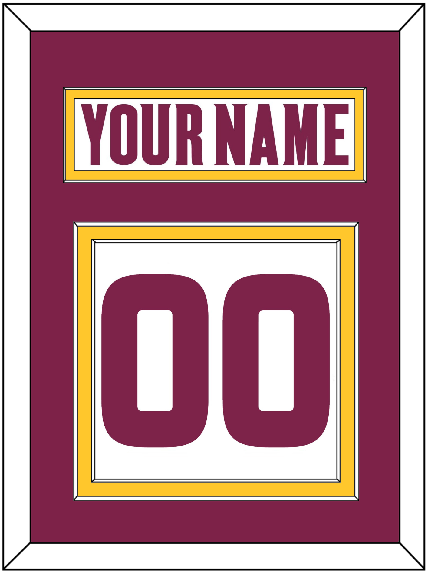 Arizona State Hockey Nameplate & Number (Back) - Home White (2021-2022) - Signature Tier 3