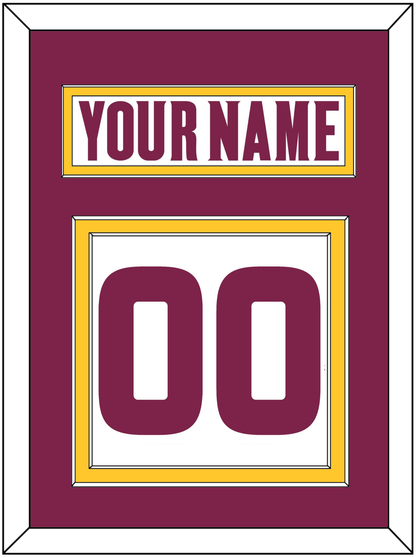 Arizona State Hockey Nameplate & Number (Back) - Home White (2021-2022) - Signature Tier 3