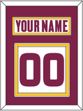 Arizona State Hockey Nameplate & Number (Back) - Home White (2021-2022) - Double Mat 3