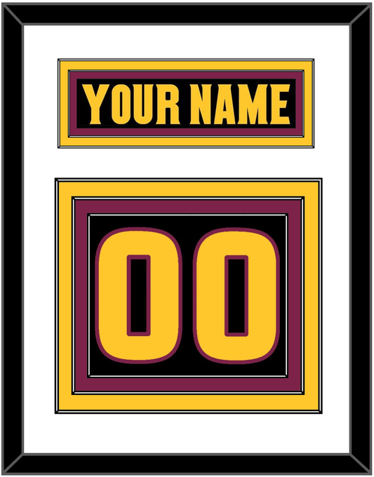 Arizona State Hockey Nameplate & Number (Back) - Alternate Black (2018-2024) - Premier Tier 1