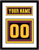 Arizona State Hockey Nameplate & Number (Back) - Alternate Black (2018-2024) - Triple Mat 1