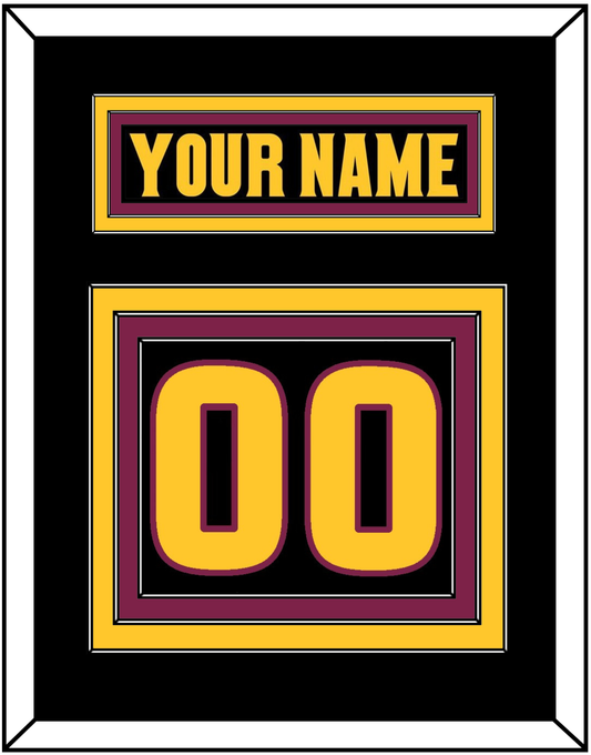 Arizona State Hockey Nameplate & Number (Back) - Alternate Black (2018-2024) - Premier Tier 2