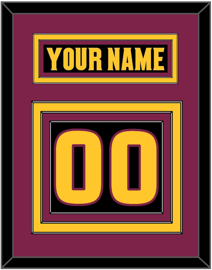 Arizona State Hockey Nameplate & Number (Back) - Alternate Black (2018-2024) - Premier Tier 3