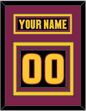 Arizona State Hockey Nameplate & Number (Back) - Alternate Black (2018-2024) - Triple Mat 3