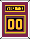 Arizona State Hockey Nameplate & Number (Back) - Alternate Black (2018-2024) - Triple Mat 3