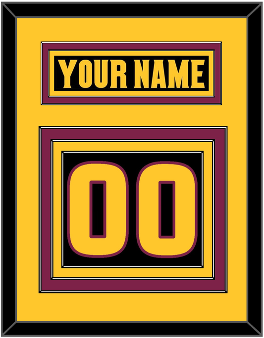 Arizona State Hockey Nameplate & Number (Back) - Alternate Black (2018-2024) - Premier Tier 4