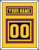 Arizona State Hockey Nameplate & Number (Back) - Alternate Black (2018-2024) - Triple Mat 4