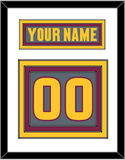 Arizona State Hockey Nameplate & Number (Back) - Alternate Dark Gray (2019-2024) - Triple Mat 1