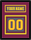 Arizona State Hockey Nameplate & Number (Back) - Alternate Dark Gray (2019-2024) - Triple Mat 3