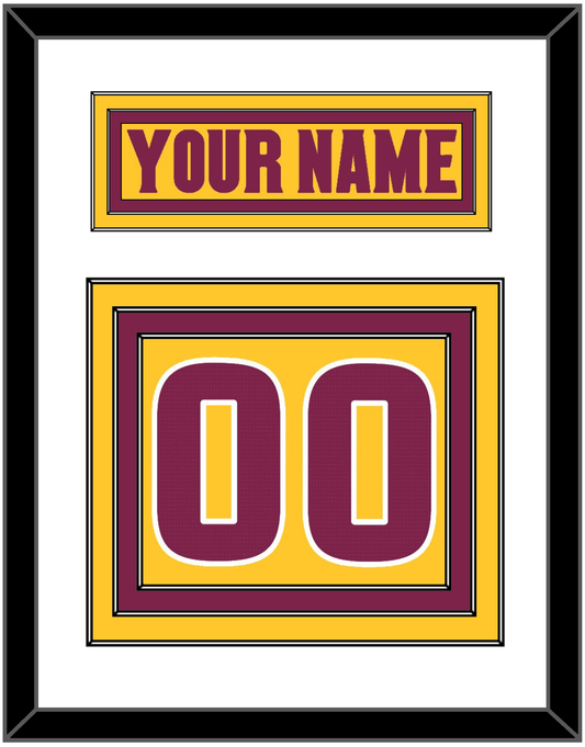 Arizona State Hockey Nameplate & Number (Back) - Heritage Gold (2019-2024) - Premier Tier 1