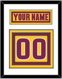 Arizona State Hockey Nameplate & Number (Back) - Heritage Gold (2019-2024) - Triple Mat 1