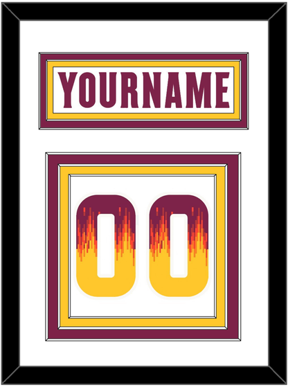 Arizona State Hockey Nameplate & Number (Back) - Home White Digiflame (2022-2024) - Premier Tier 1