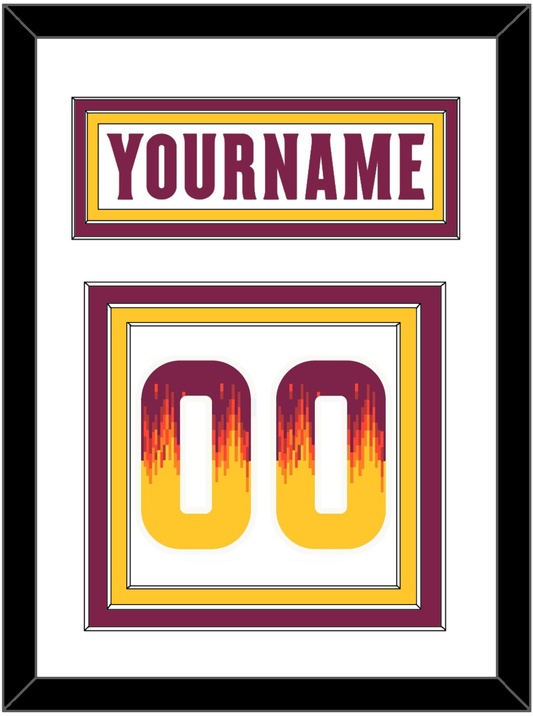 Arizona State Hockey Nameplate & Number (Back) - Home White Digiflame (2022-2024) - Premier Tier 1