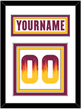 Arizona State Hockey Nameplate & Number (Back) - Home White Digiflame (2022-2024) - Triple Mat 1