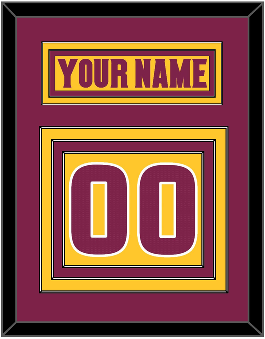 Arizona State Hockey Nameplate & Number (Back) - Heritage Gold (2019-2024) - Premier Tier 2