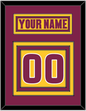 Arizona State Hockey Nameplate & Number (Back) - Heritage Gold (2019-2024) - Triple Mat 2