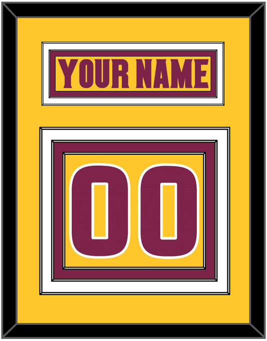 Arizona State Hockey Nameplate & Number (Back) - Heritage Gold (2019-2024) - Premier Tier 3