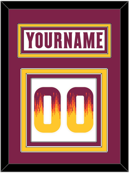 Arizona State Hockey Nameplate & Number (Back) - Home White Digiflame (2022-2024) - Premier Tier 2