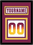 Arizona State Hockey Nameplate & Number (Back) - Home White Digiflame (2022-2024) - Triple Mat 2