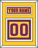 Arizona State Hockey Nameplate & Number (Back) - Heritage Gold (2019-2024) - Triple Mat 3