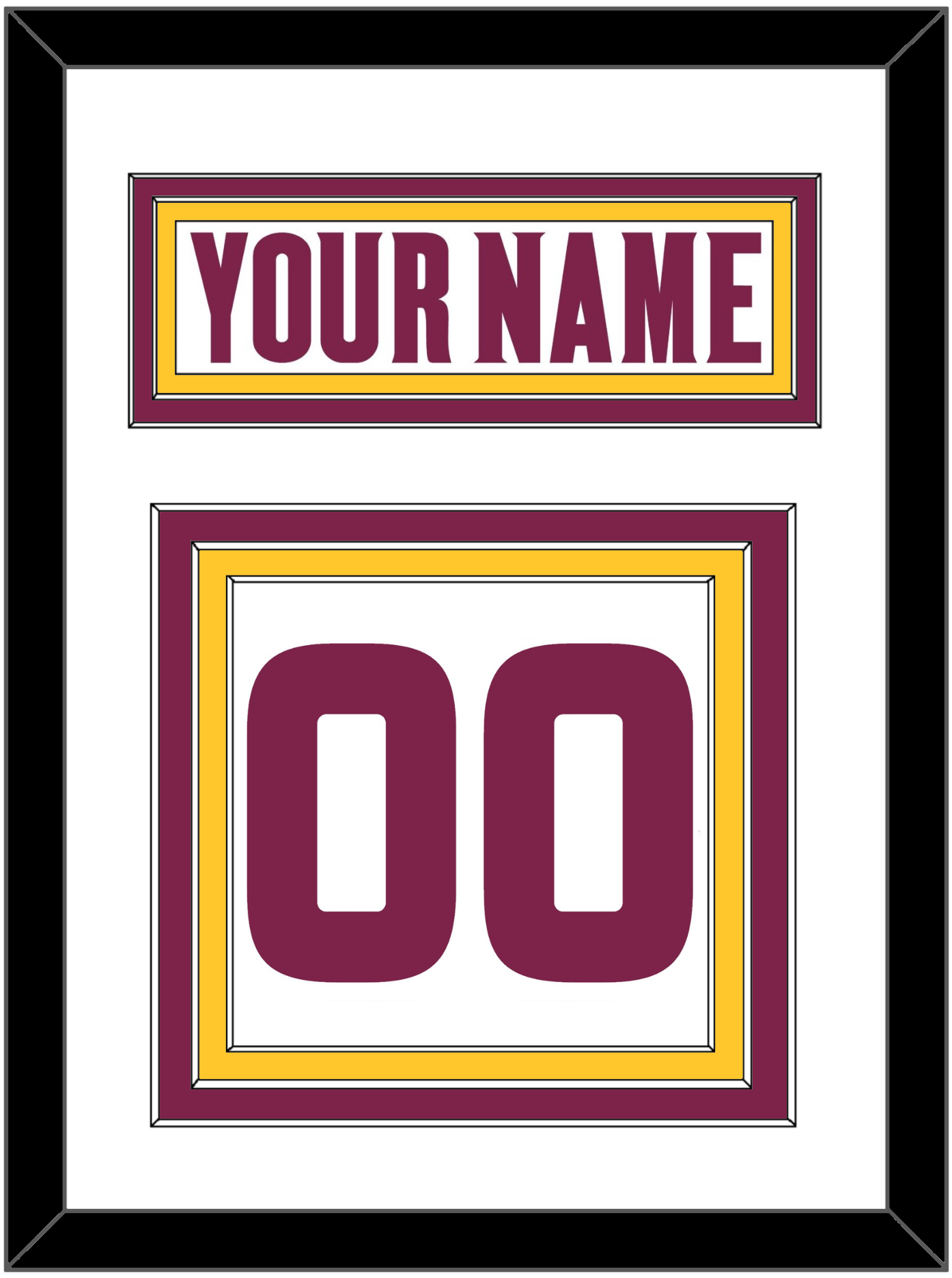 Arizona State Hockey Nameplate & Number (Back) - Home White (2021-2022) - Premier Tier 1