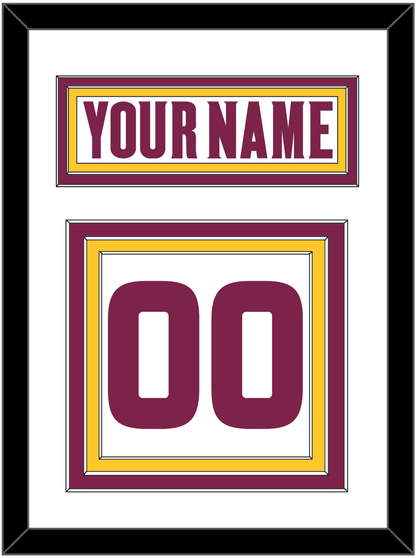 Arizona State Hockey Nameplate & Number (Back) - Home White (2021-2022) - Premier Tier 1
