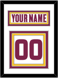 Arizona State Hockey Nameplate & Number (Back) - Home White (2021-2022) - Triple Mat 1