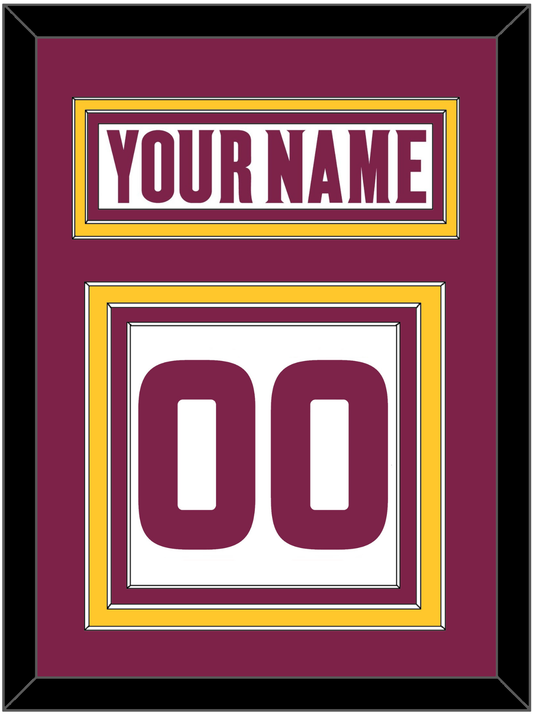 Arizona State Hockey Nameplate & Number (Back) - Home White (2021-2022) - Premier Tier 2