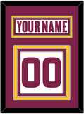 Arizona State Hockey Nameplate & Number (Back) - Home White (2021-2022) - Triple Mat 2