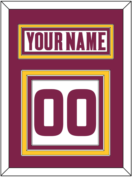 Arizona State Hockey Nameplate & Number (Back) - Home White (2021-2022) - Premier Tier 2