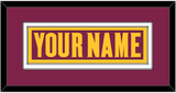 Arizona State Hockey Nameplate - Road Maroon (2021-2023) - Double Mat 2