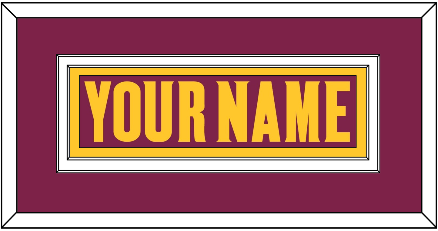 Arizona State Hockey Nameplate - Road Maroon (2021-2023) - Signature Tier 2